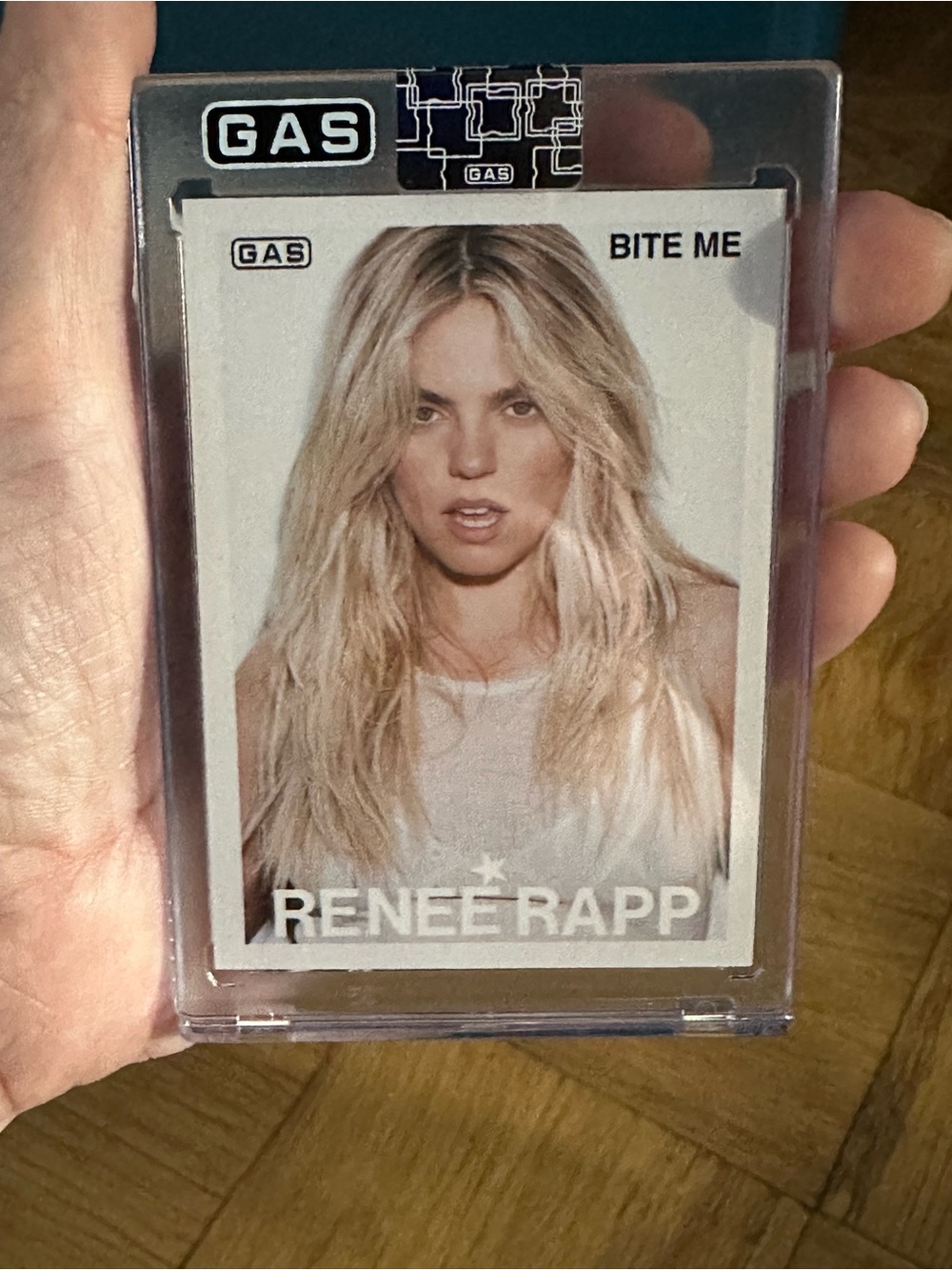 GAS 'Bite Me' Renee Rapp Promotional Card - Blonde/White